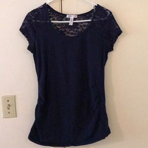 Navy Blue maternity top